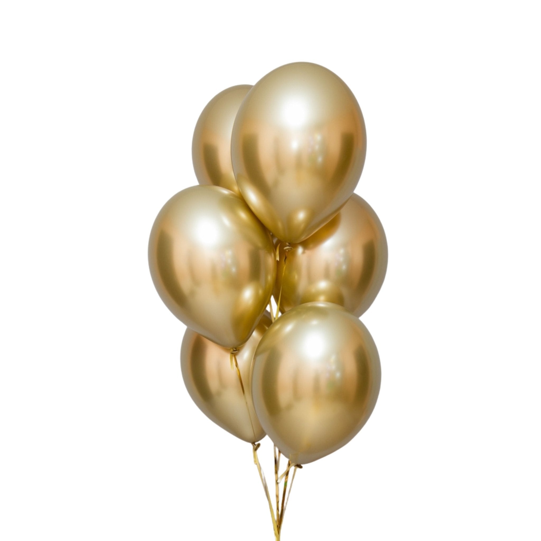 12" Chrome Gold Latex Balloons - Dazzle My Day