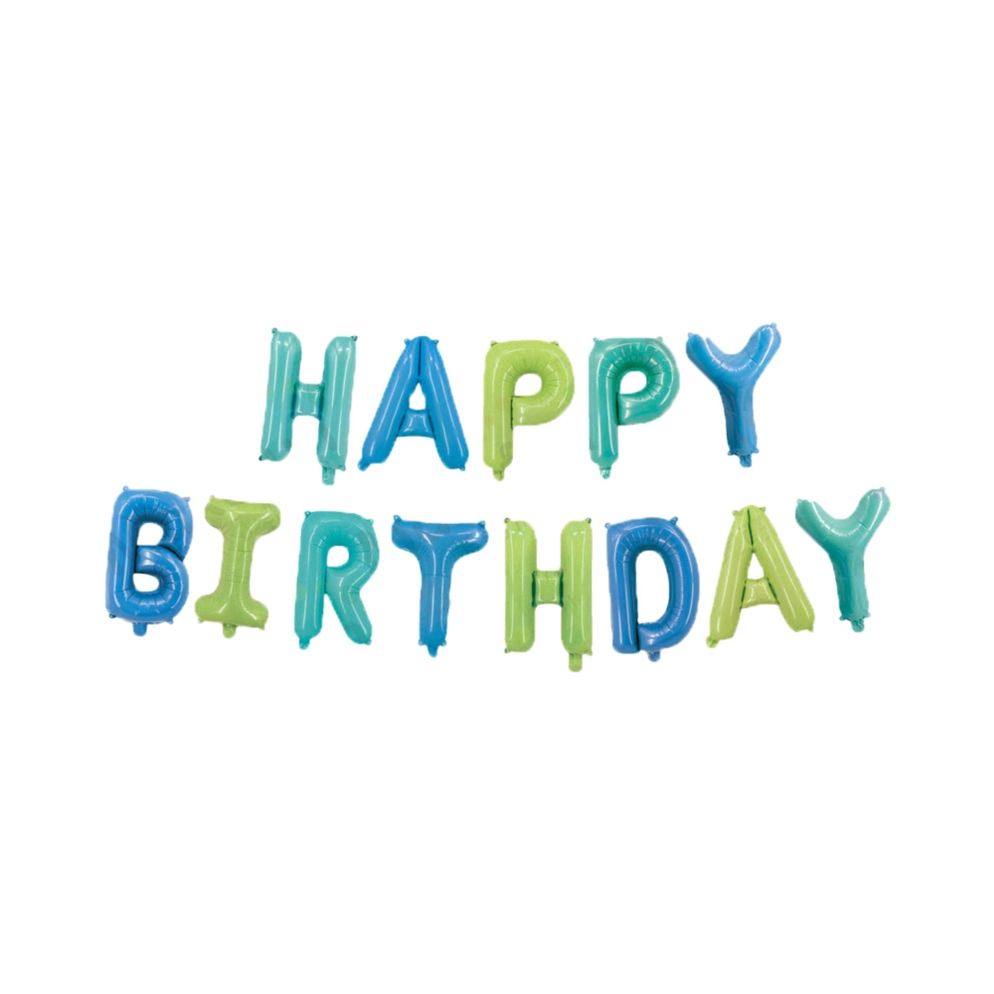 16" Blue HB Letters Foil Balloon - dazzlemyday