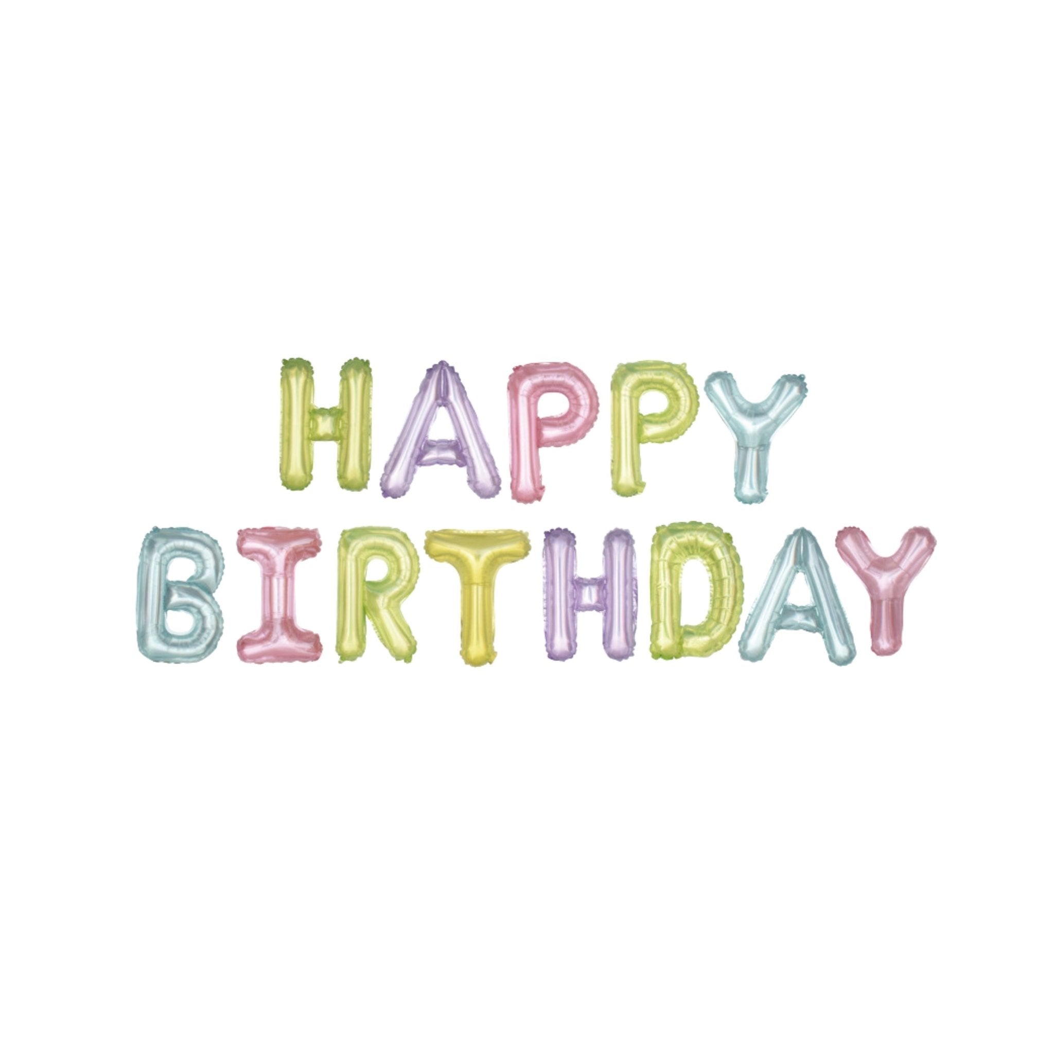 16" Pastel HB Letters Foil Balloon - dazzlemyday