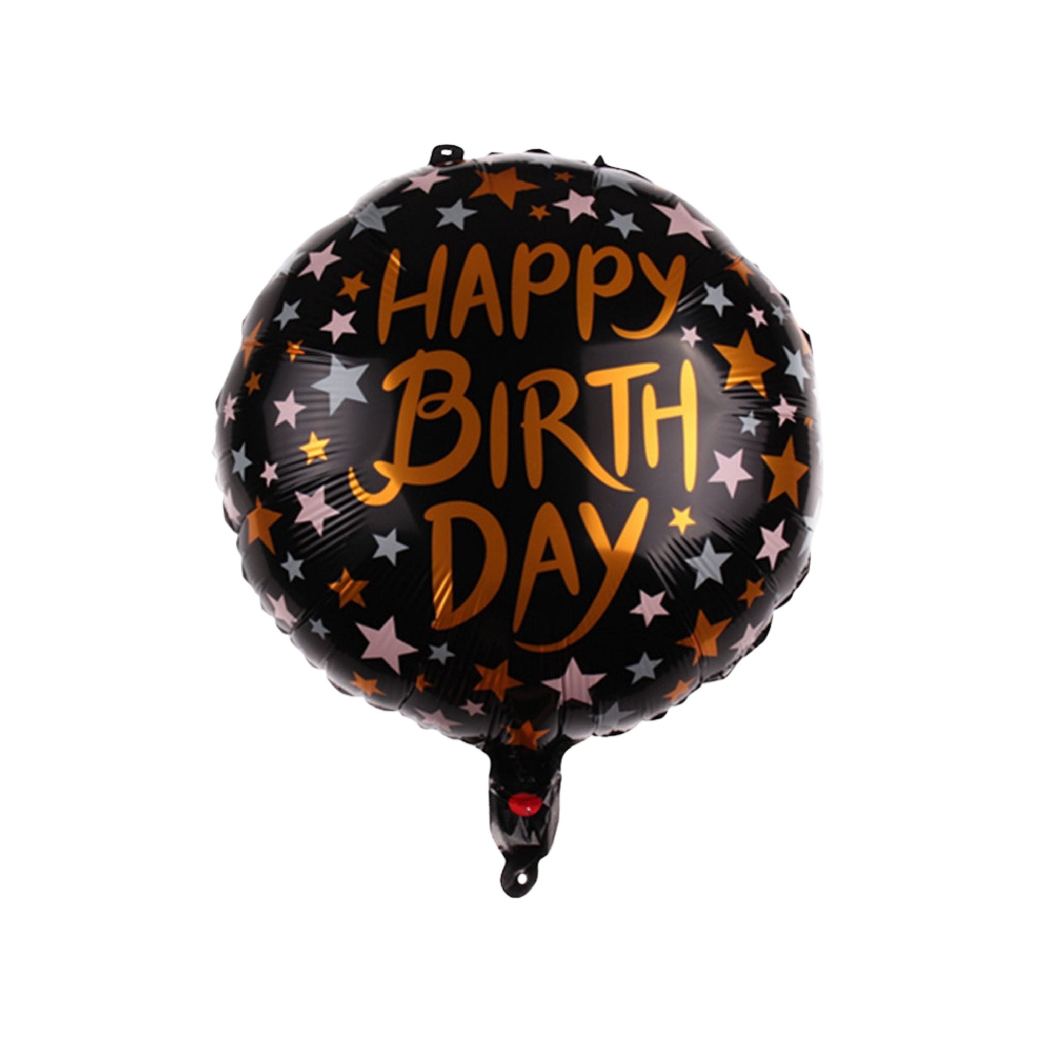 18" Black Orange Foil Balloon - dazzlemyday