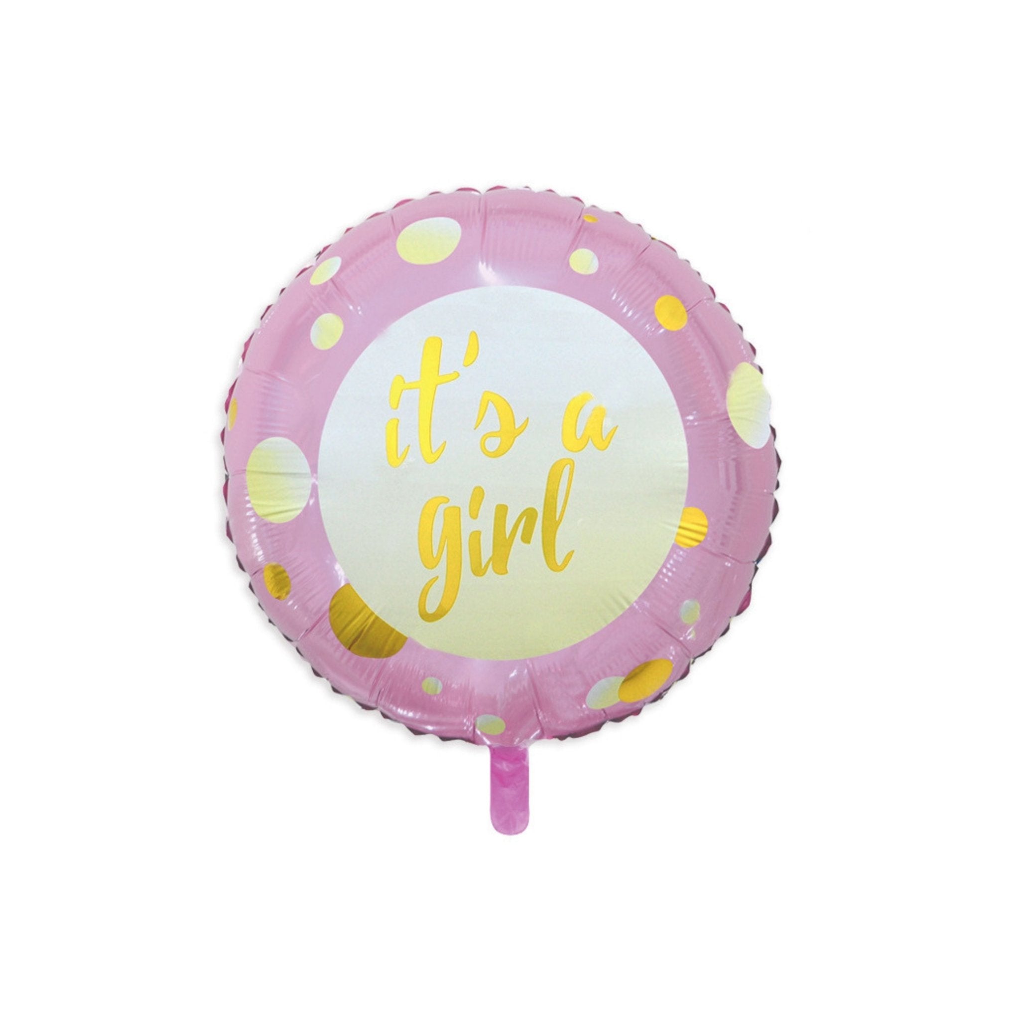 18" Polka Dot Baby Girl Foil Balloon - Dazzle My Day