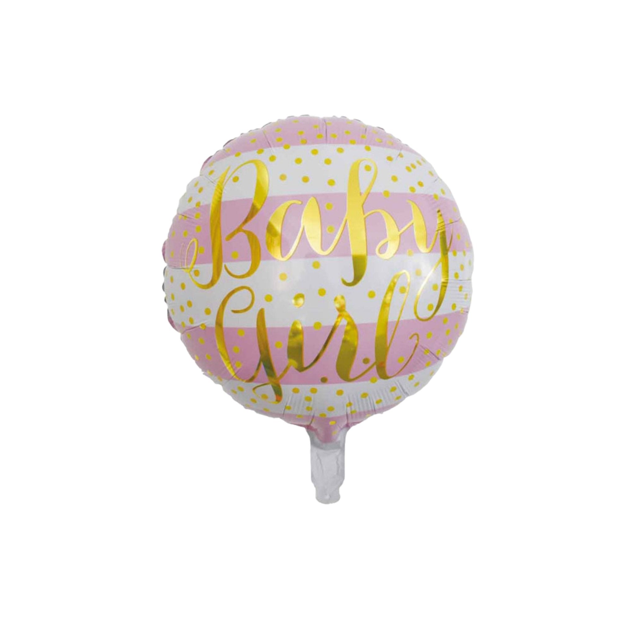 18" Striped Baby Girl Foil Balloon - Dazzle My Day
