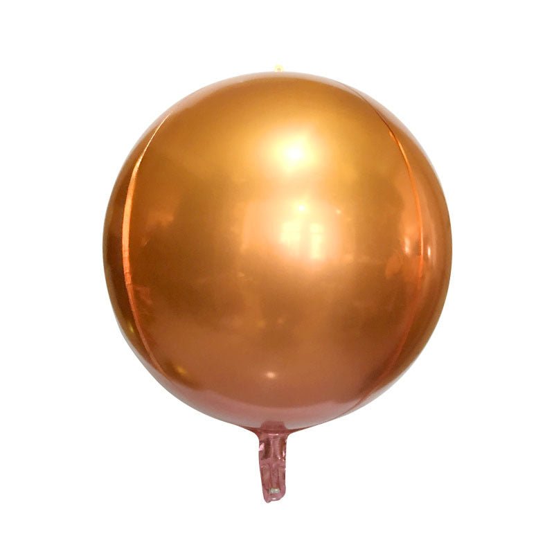 22" 4D Chrome Orange Balloon - dazzlemyday