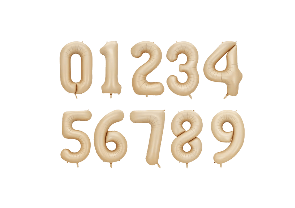 32" Foil Number Balloon - Matte Champagne - Dazzle My Day