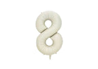 32" Foil Number Balloon - Matte Cream - Dazzle My Day