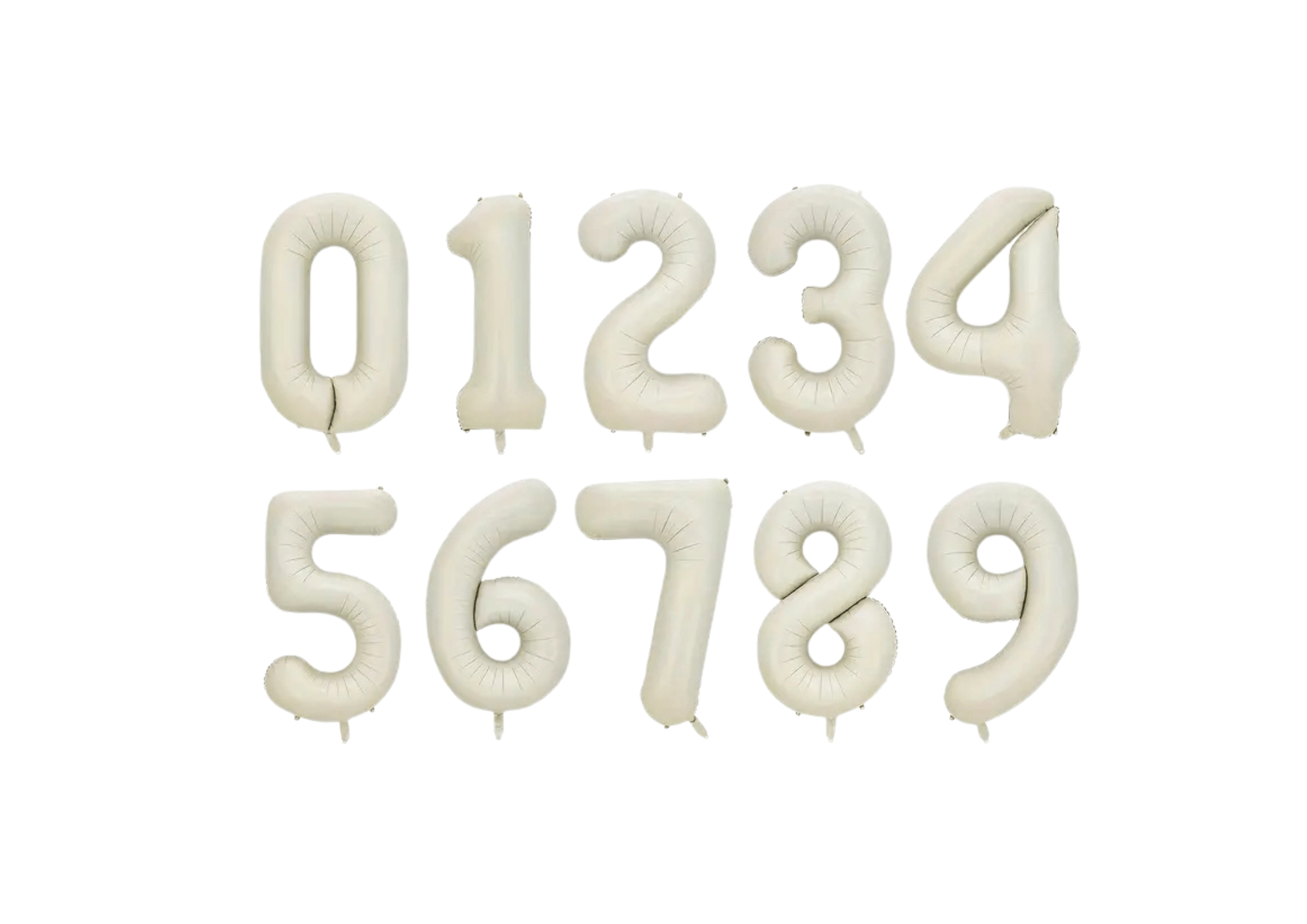 32" Foil Number Balloon - Matte Cream - Dazzle My Day