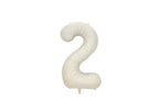 32" Foil Number Balloon - Matte Cream - Dazzle My Day