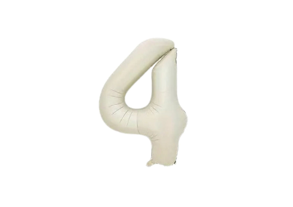 32" Foil Number Balloon - Matte Cream - Dazzle My Day