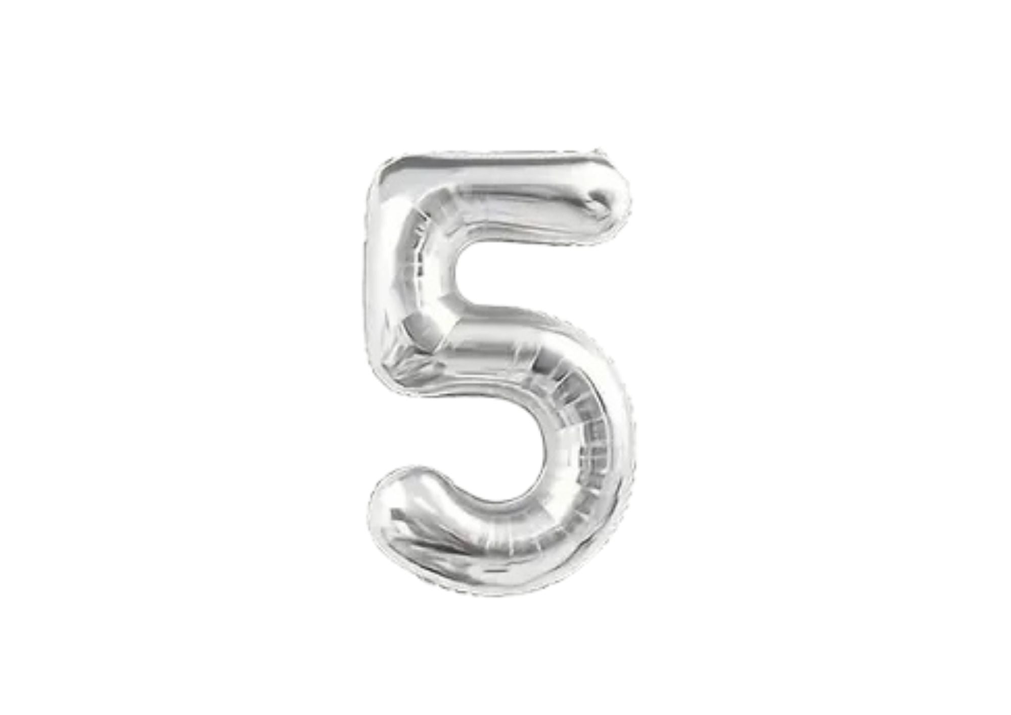 32" Foil Number Balloon - Silver - Dazzle My Day