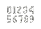 32" Foil Number Balloon - Silver - Dazzle My Day