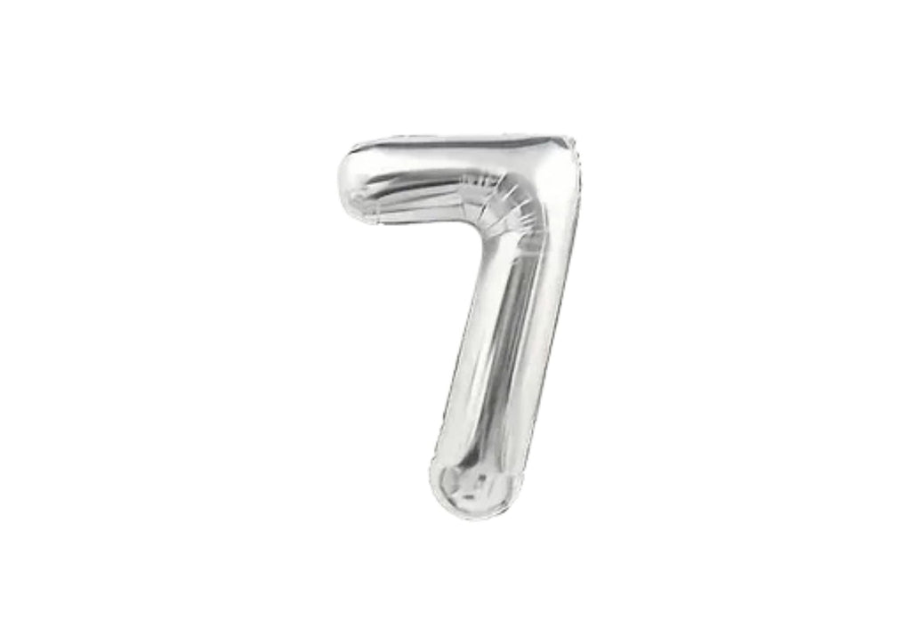 32" Foil Number Balloon - Silver - Dazzle My Day