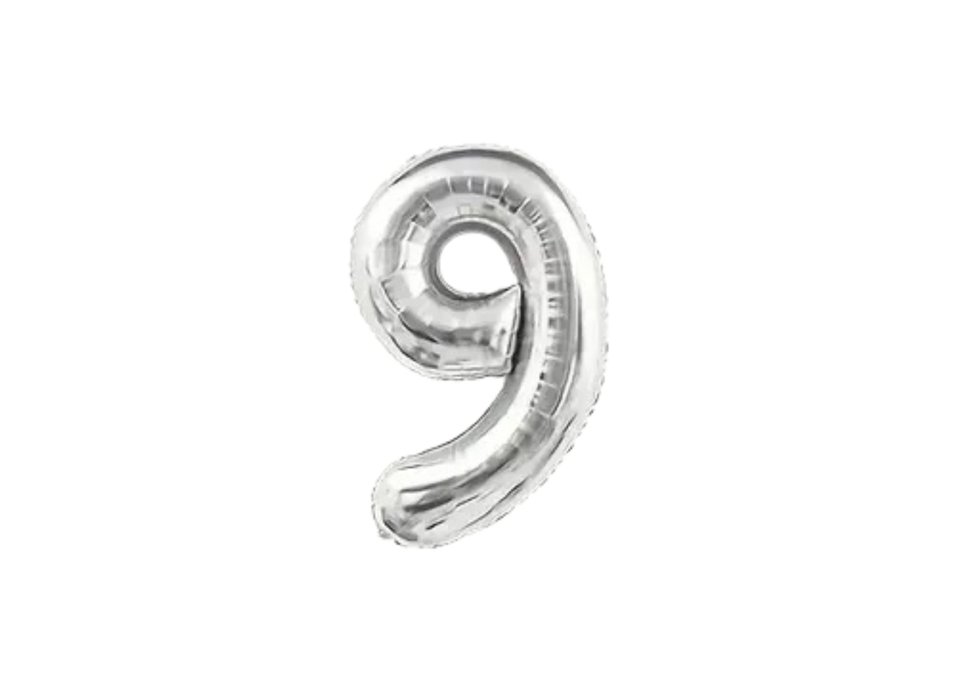 32" Foil Number Balloon - Silver - Dazzle My Day