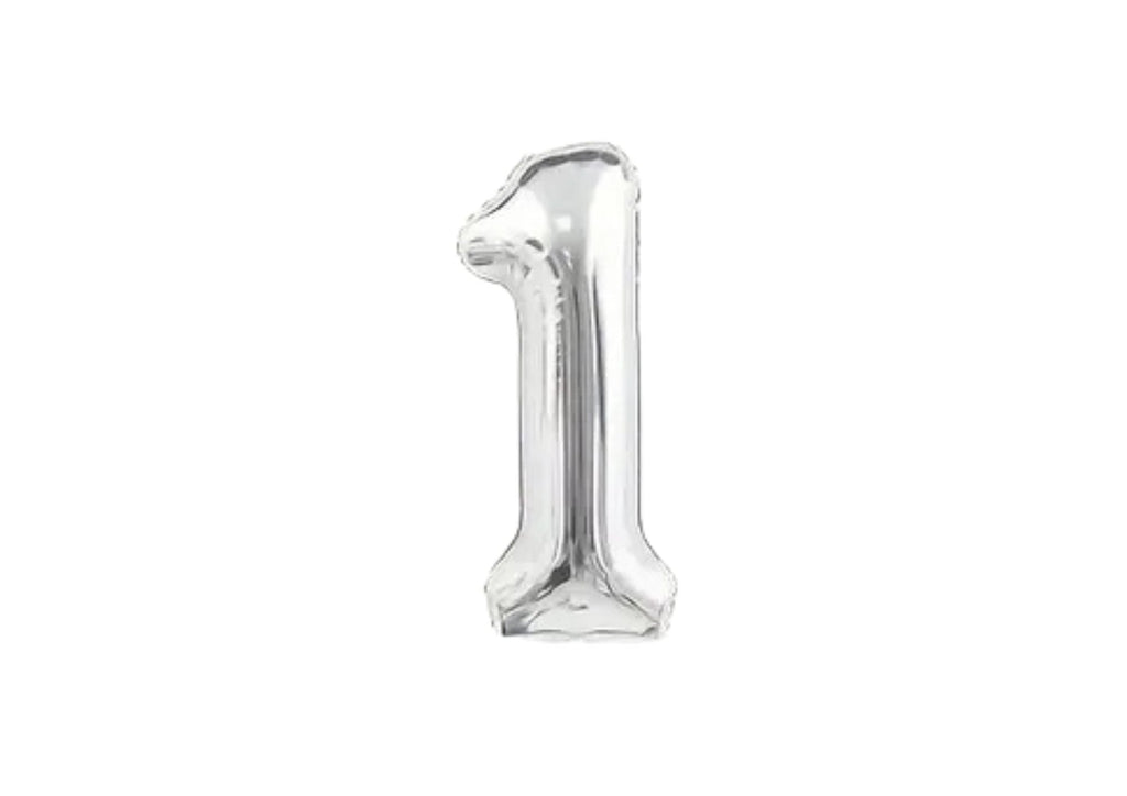 32" Foil Number Balloon - Silver - Dazzle My Day