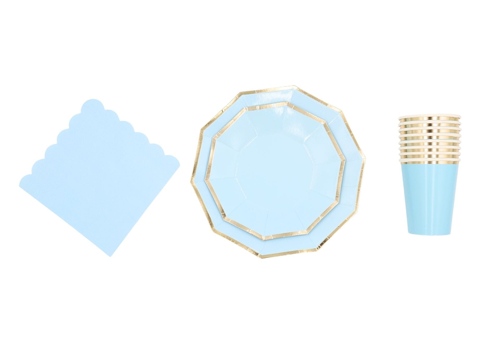Baby Blue Decagon Set - dazzlemyday