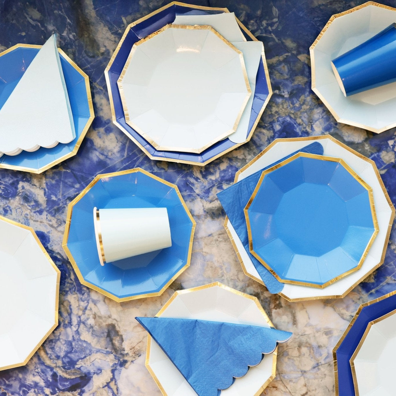 Blue Hues Decagon Set - dazzlemyday