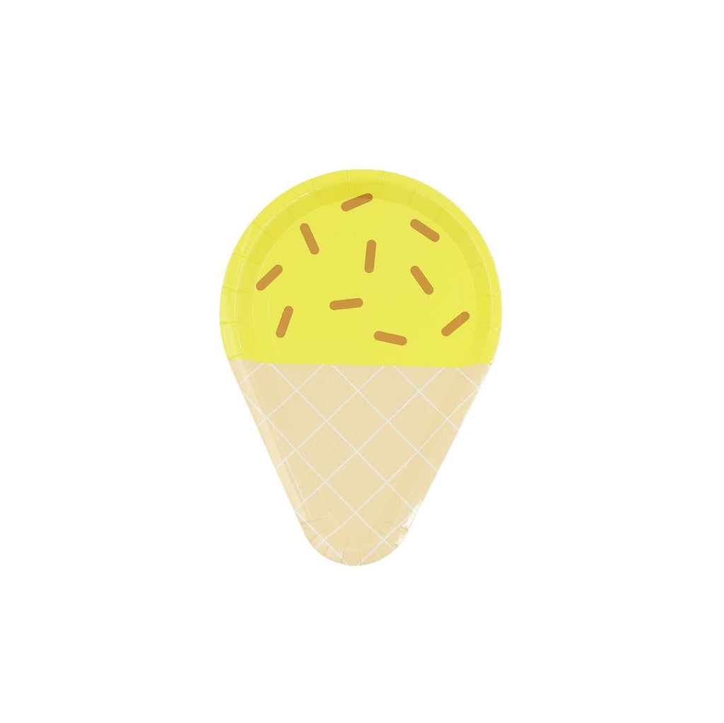 Lemon Sorbet - Ice cream cone plates - Dazzle My Day