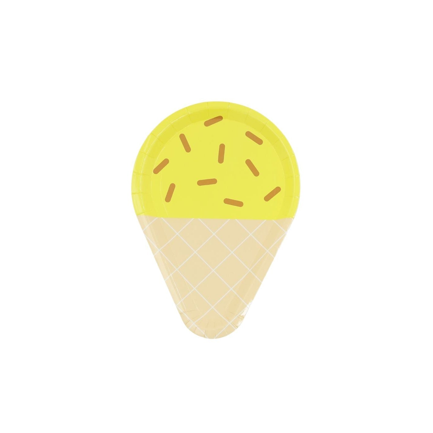 Lemon Sorbet - Ice cream cone plates - Dazzle My Day
