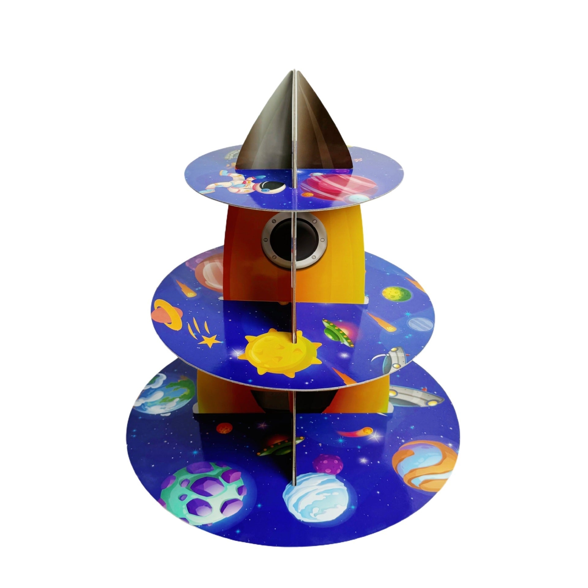 Rocket Ship Cupcake Stand - Orange - dazzlemyday