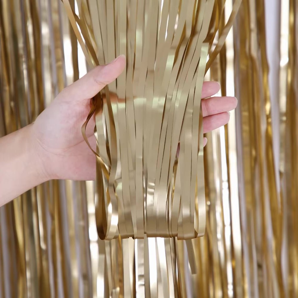 Tinsel Curtain Gold - dazzlemyday