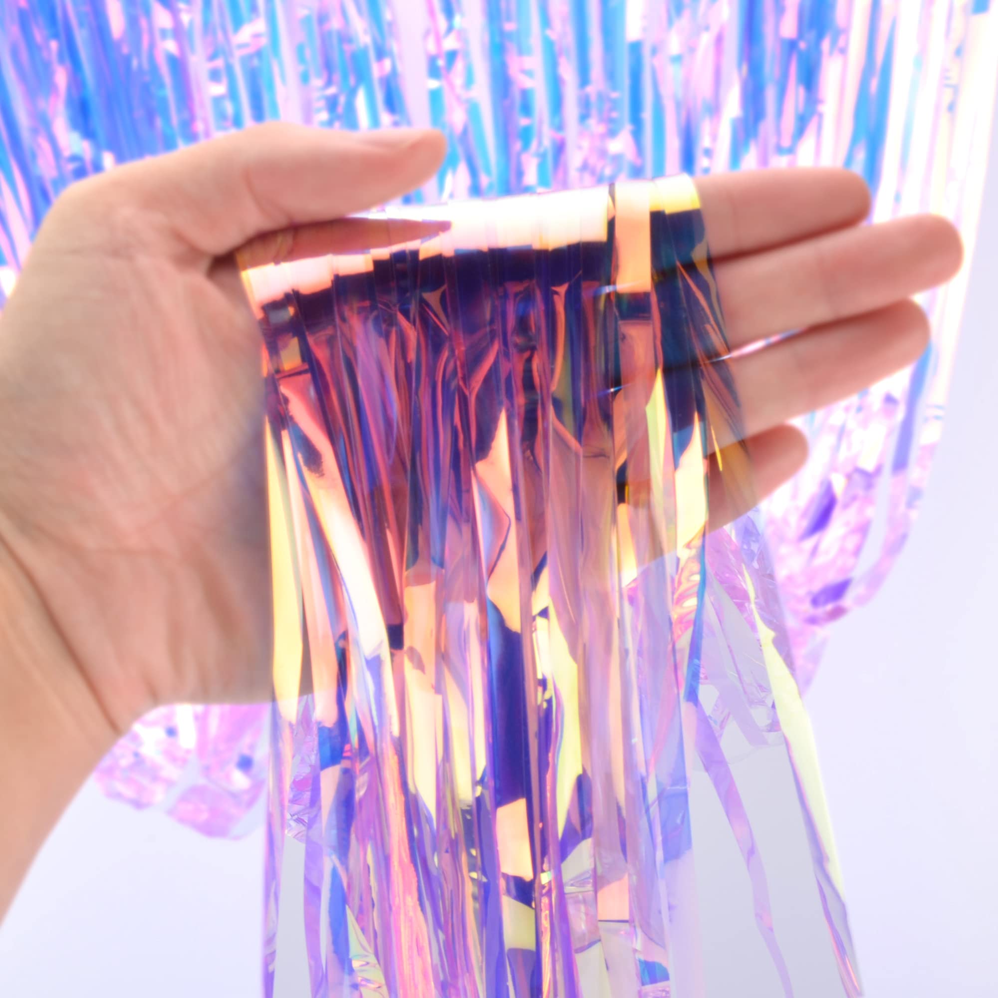 Tinsel Curtain Pink/Purple - dazzlemyday