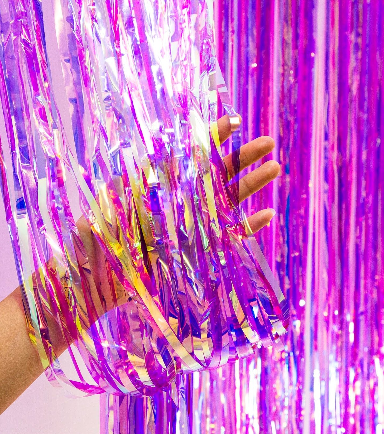 Tinsel Curtain Purple - dazzlemyday