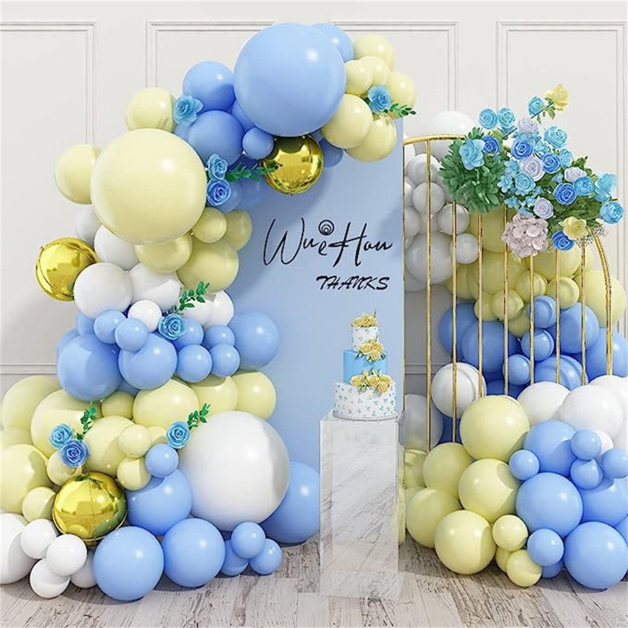 Yellow Blue Pastel Garland Set - Dazzle My Day